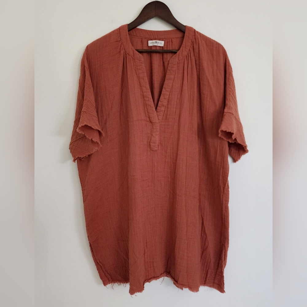 NATURAL LIFE Rust Tunic Top